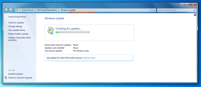 Unable to download windows updates vista